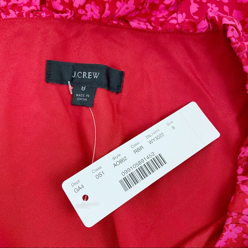 J Crew V-neck ruffle dress in tossed bouquet‎ print - Picture 10 of 12